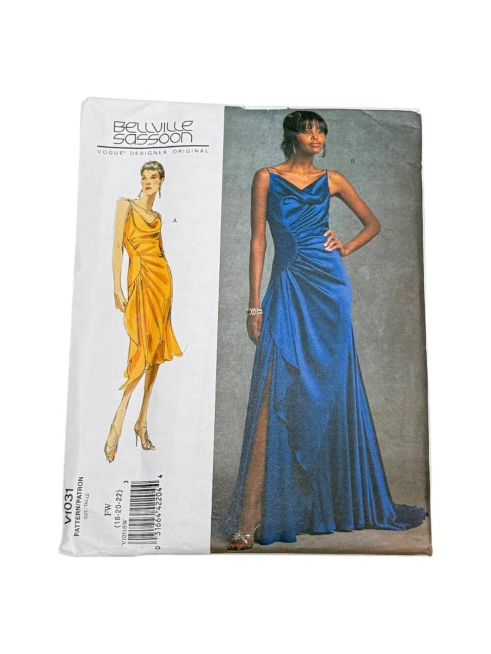 Vogue V1031 Belleville Sassoon Dress Size 18 20 22 Pattern Uncut Sewing